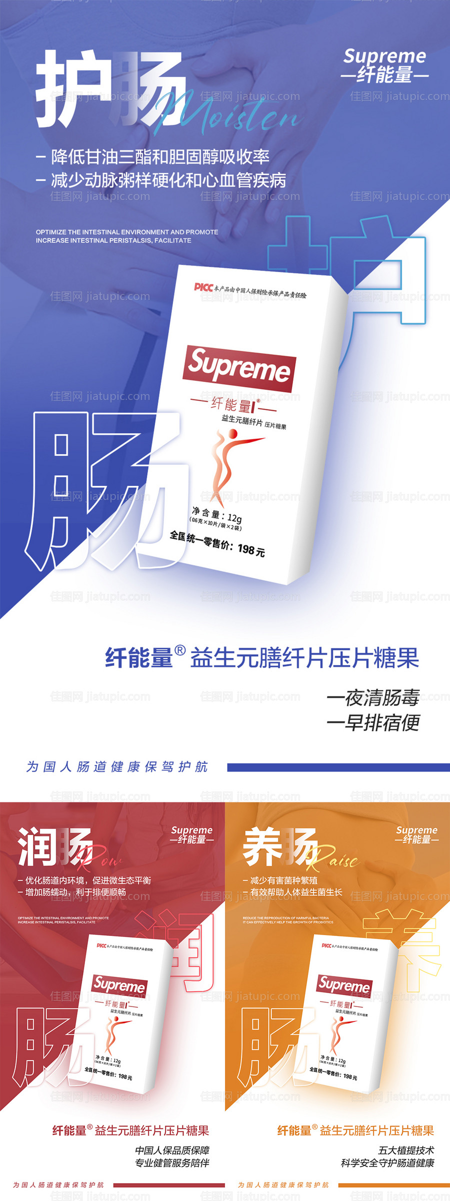 减肥排毒肠胃微商产品系列海报-源文件