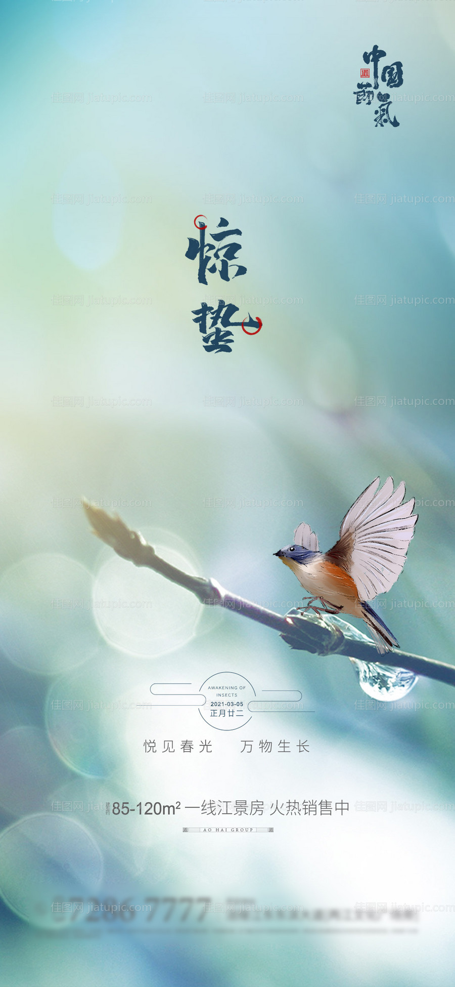 地产惊蛰海报-源文件