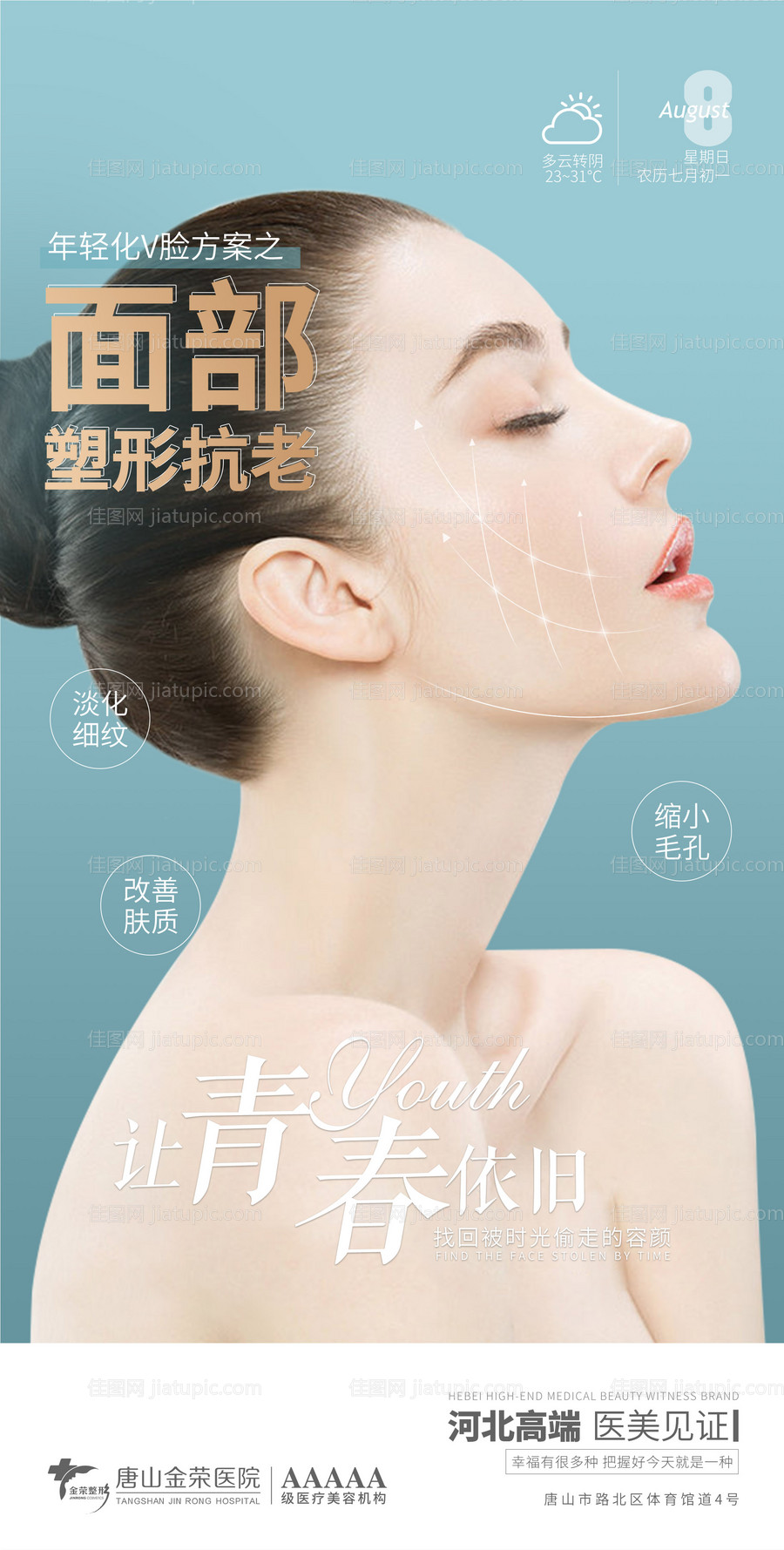 医美面部抗衰早安图-源文件