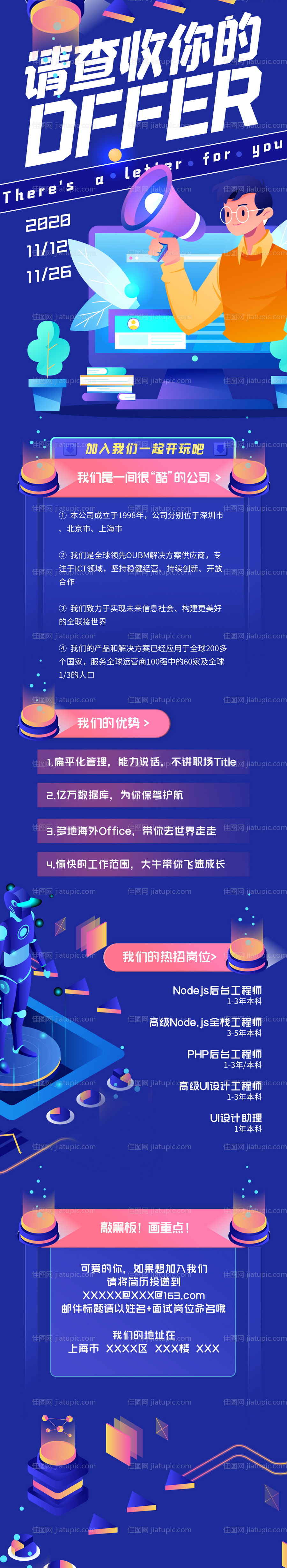 企业招聘扁平长图-源文件