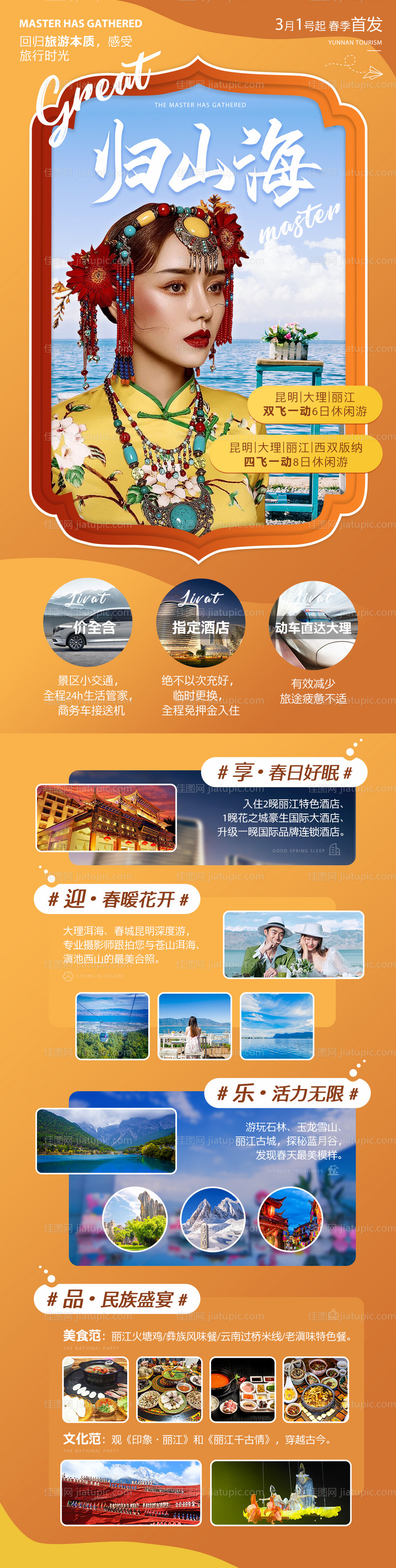 云南旅游民族风海报-源文件