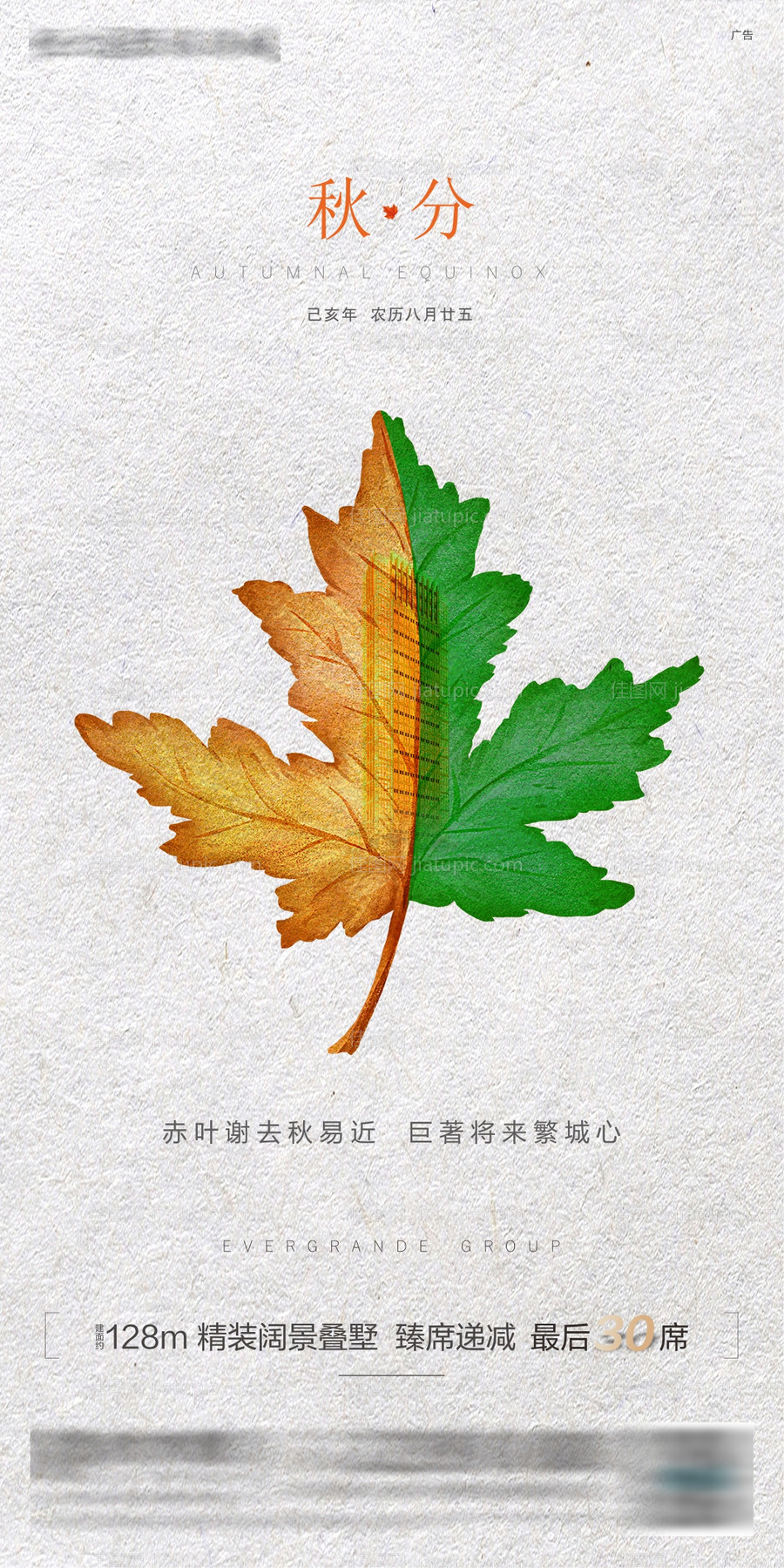 地产二十四节气秋分海报-源文件