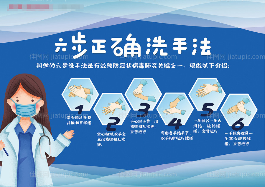 疫情卫生科普卡通展板海报-源文件