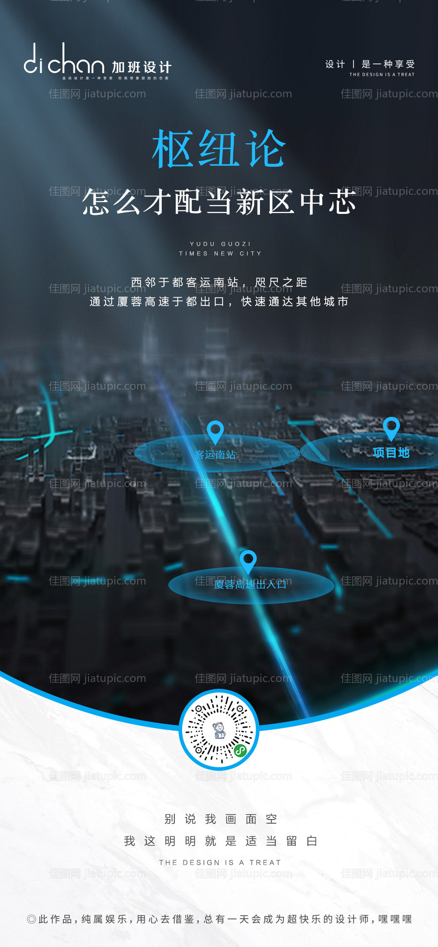 地产创意区域价值点海报-源文件