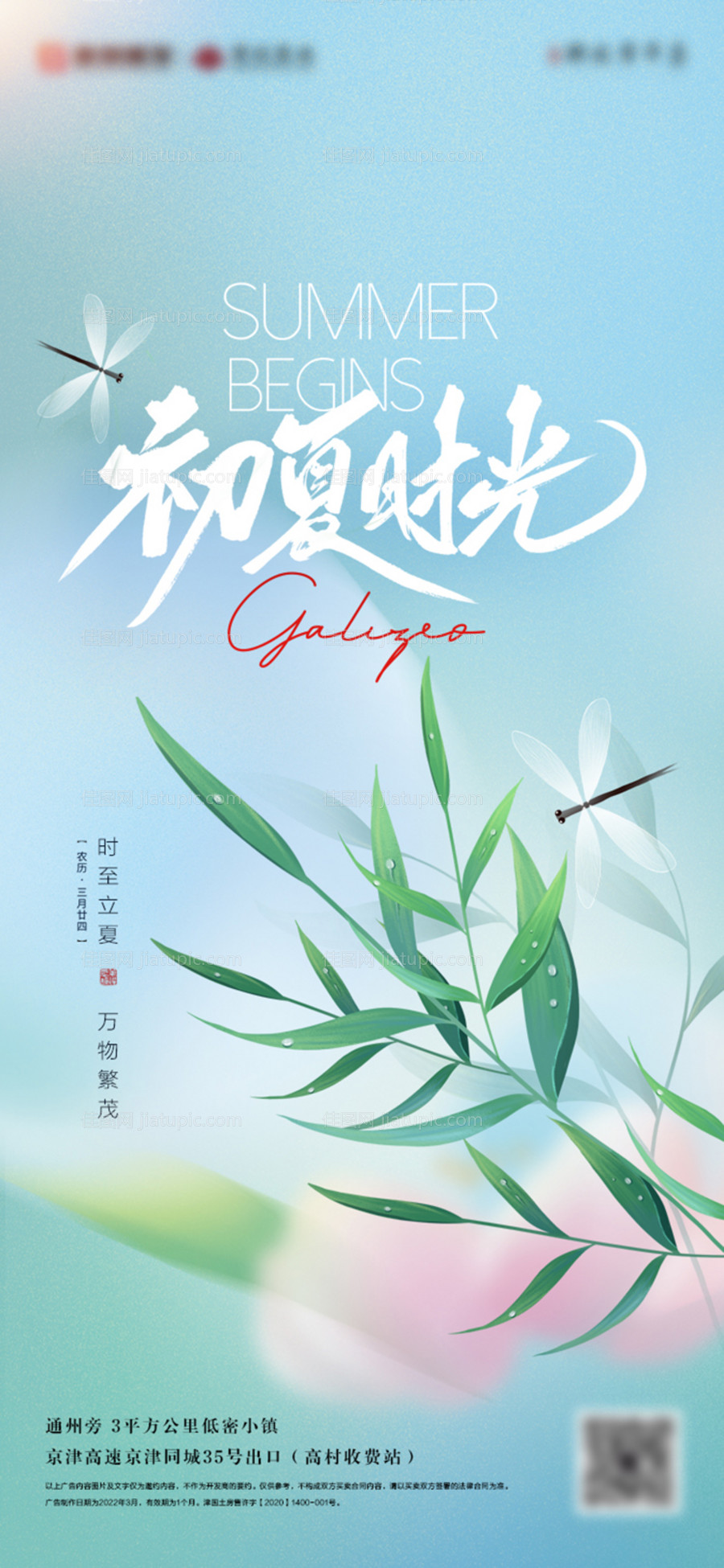 地产立夏节气海报-源文件