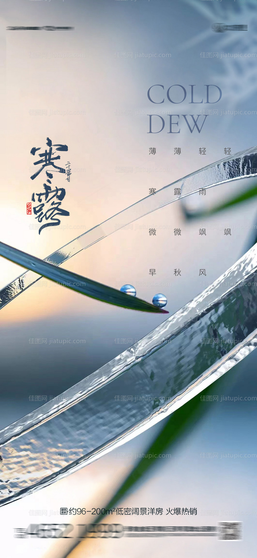 寒露霜降节气海报-源文件